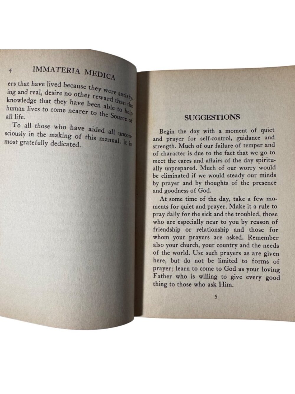 Immateria Medica Hardcover Book 1934 By Rev. Thomas C. Marshall Chaplin Prayers - Picture 5 of 14